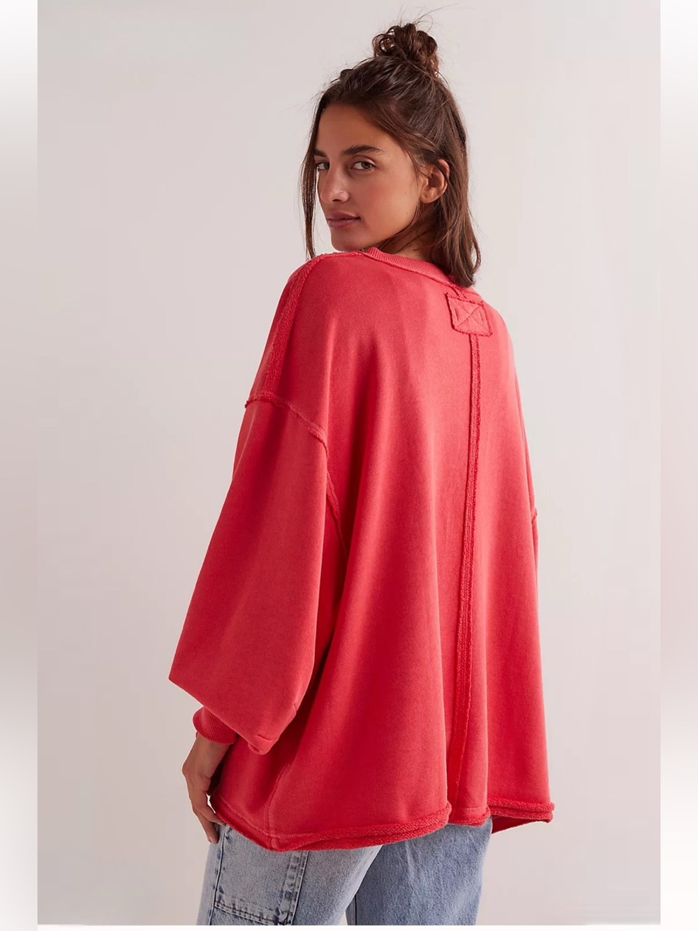 We The Free Venice V-Neck Sweatshirt red coral - Picture 3 of 12